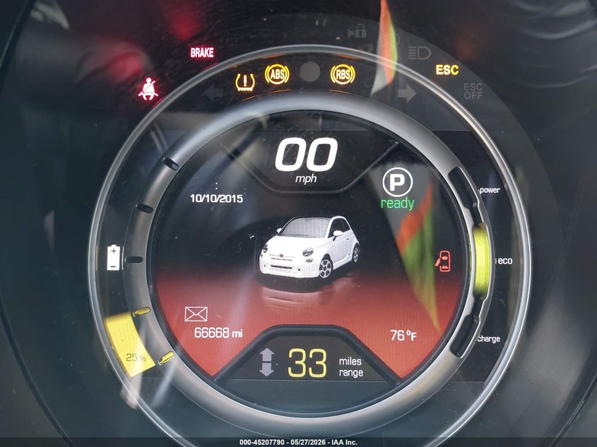 2016 Fiat 500E Battery Electric VIN: 3C3CFFGE6GT209745 Lot: 45207790