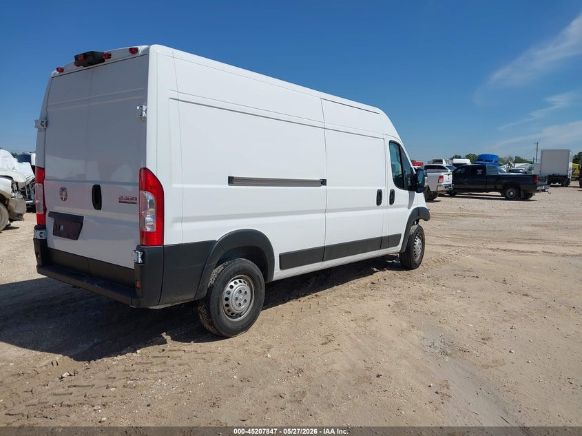 Vin: 3c6lrvdg4te185891, lot: 45705588, ram promaster 2500 tradesman high roof 159 wb w/pass seat 20264