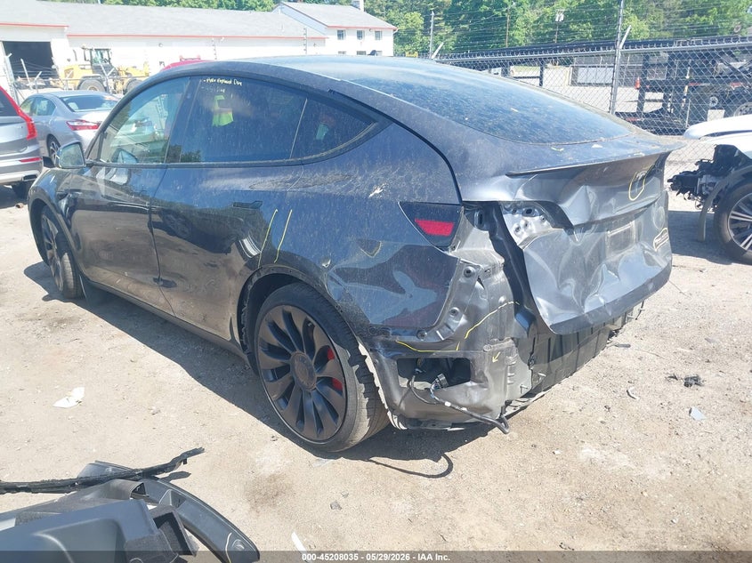 Vin: 7saygdefxnf564057, lot: 45705776, tesla model y performance dual motor all-wheel drive 20223