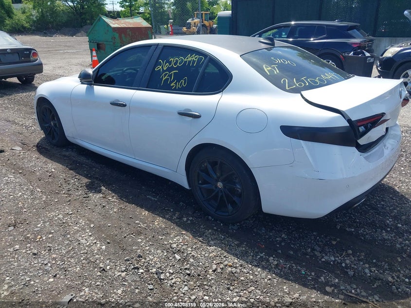 Vin: zarfaebn7j7565051, lot: 45705900, alfa romeo giulia rwd 20183