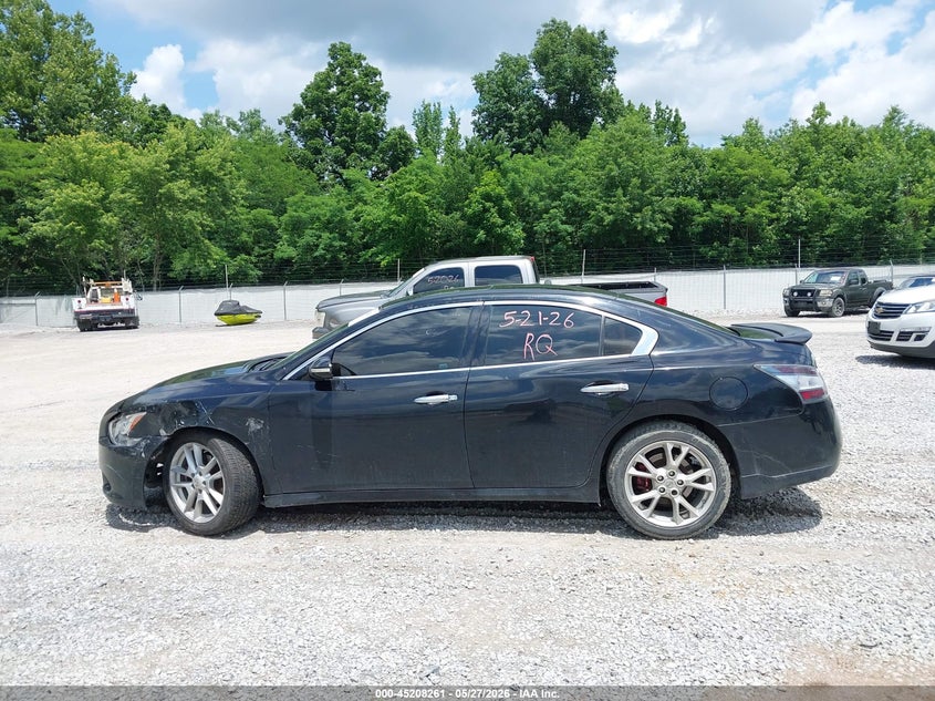 2012 Nissan Maxima 3.5 3.5 S black Lot 111045208261 Vin 1N4AA5AP1CC861819