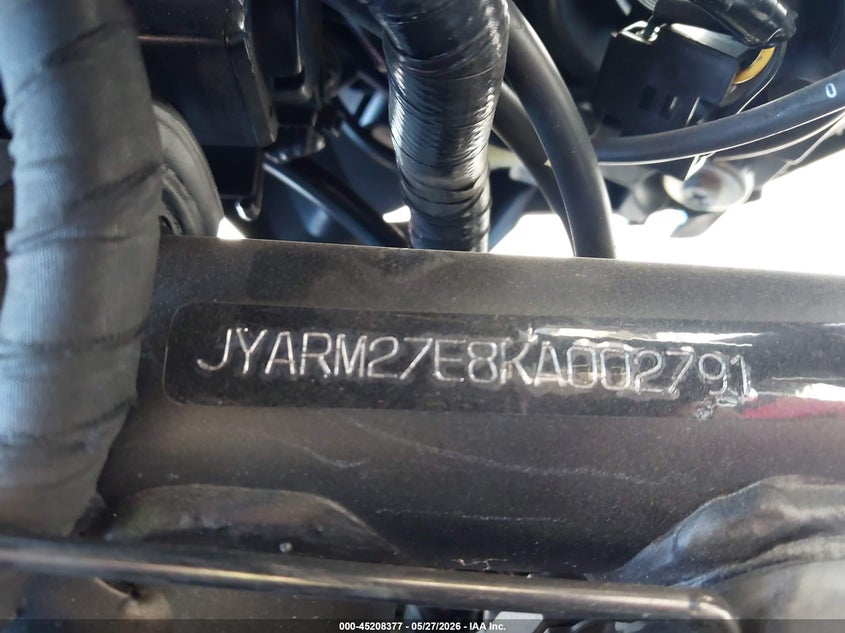 2019 Yamaha Mt07 VIN: JYARM27E8KA002791 Lot: 45208377
