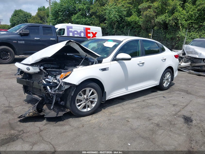 Vin: 5xxgt4l33jg196258, lot: 45706143, kia optima lx 20182