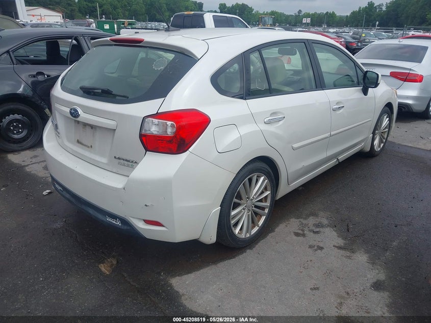 2012 Subaru Impreza 2.0 2.0I Limited white Lot 111045208519 Vin JF1GPAK60CH234541
