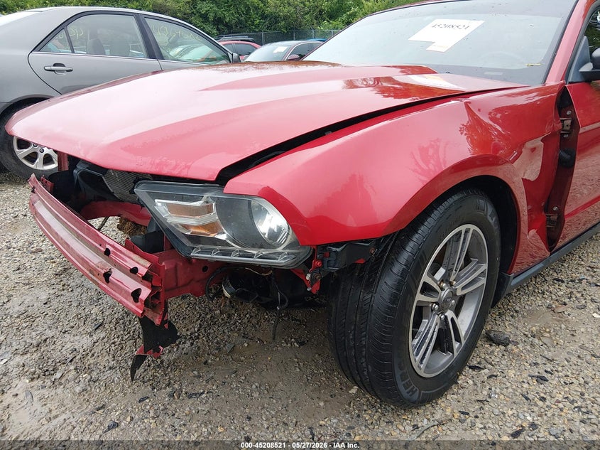 2012 Ford Mustang 3.7 V6 Premium red Lot 111045208521 Vin 1ZVBP8AM7C5208790
