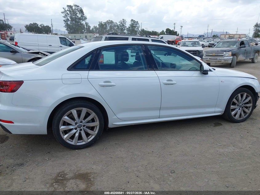 2018 Audi A4 2.0T Ultra Premium VIN: WAUKMAF43JA222649 Lot: 45208581