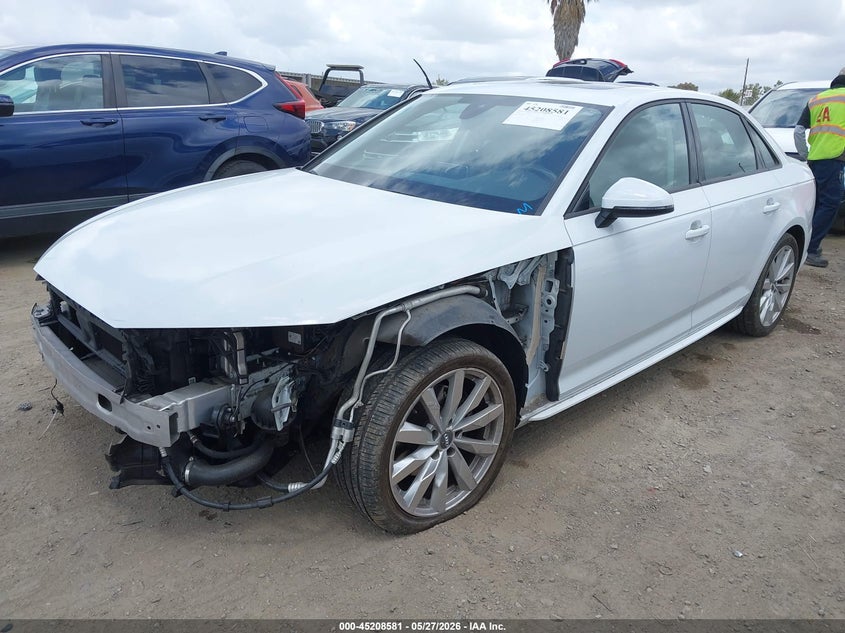 Vin: waukmaf43ja222649, lot: 45706322, audi a4 2.0t ultra premium 20182