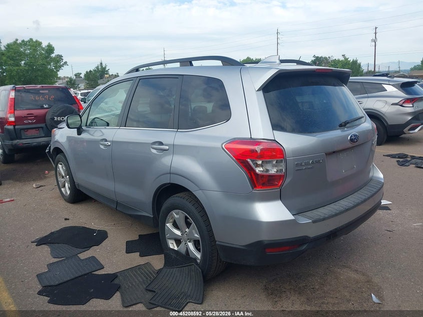 Vin: jf2sjarc0gh400209, lot: 45706333, subaru forester 2.5i limited 20163