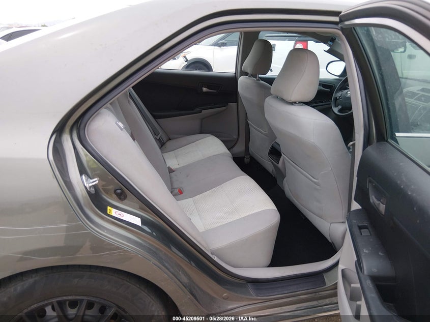 2012 TOYOTA CAMRY SEDAN 2.5L I-4 DOHC, VVT, 178HP