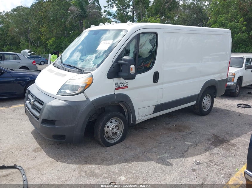 Vin: 3c6trvng9fe516709, lot: 45707380, ram promaster 1500 low roof 20152
