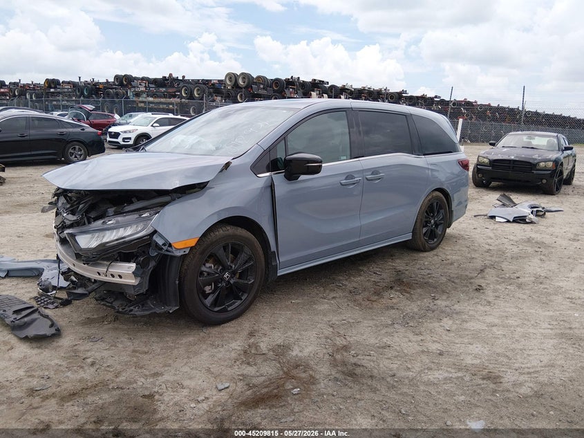 Vin: 5fnrl6h78pb012931, lot: 45707556, honda odyssey sport 20232