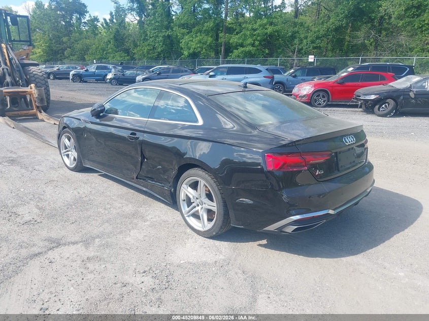 Vin: wautaaf50ma021480, lot: 45707590, audi a5 premium plus 45 tfsi quattro s tronic 20213