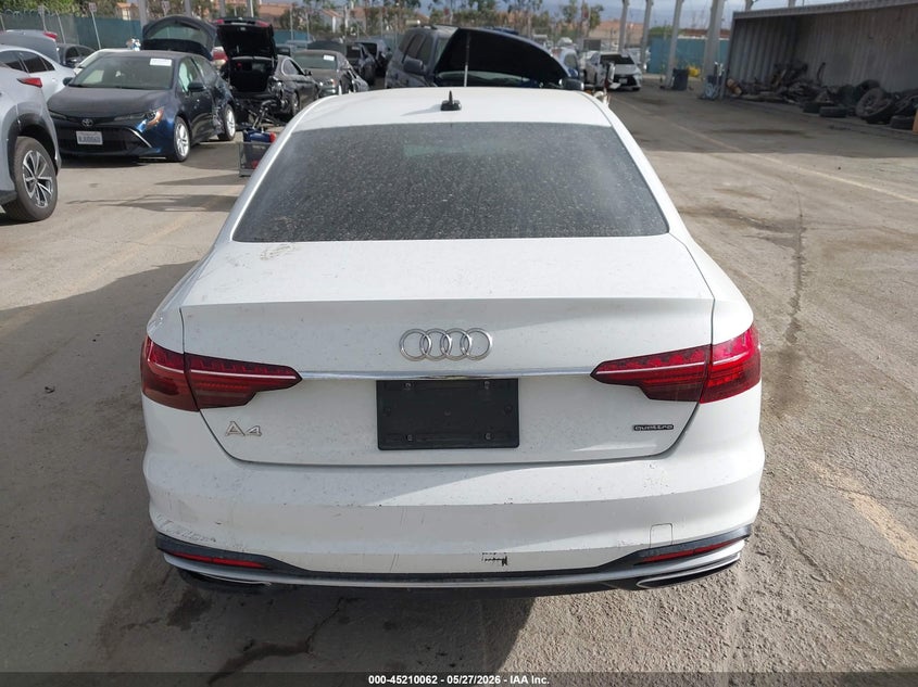 2021 AUDI A4 SEDAN 2.0L I-4 DI, DOHC, VVT, TURBO, 201HP