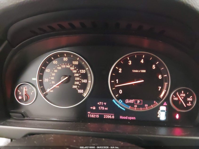 2015 BMW X5 xDrive35I VIN: 5UXKR0C53F0P06179 Lot: 45210080