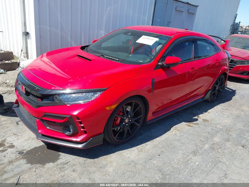 Vin: shhfk8g72mu201653, lot: 45707987, honda civic type r touring 20212