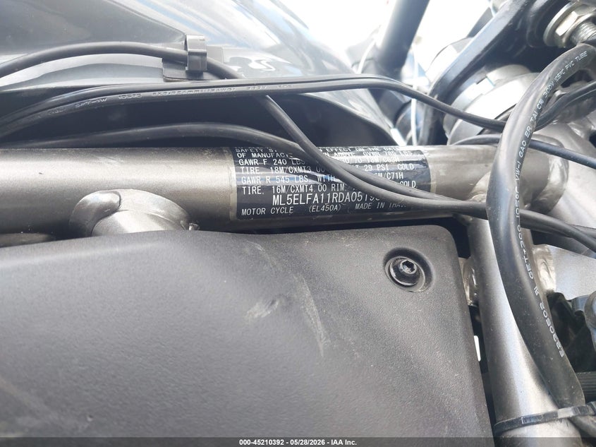 2024 Kawasaki El450 A VIN: ML5ELFA11RDA05198 Lot: 45210392