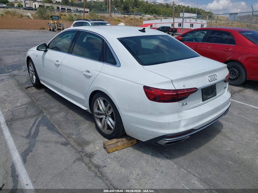 Vin: waueaaf46pn011503, lot: 45708286, audi a4 premium plus 45 tfsi s line quattro s tronic 20233
