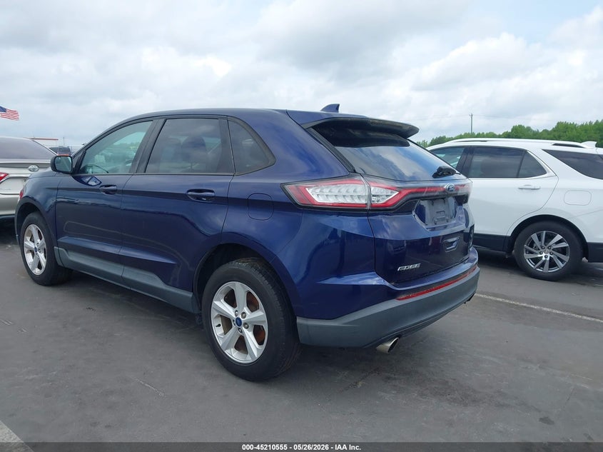 Vin: 2fmpk4g91gbb16901, lot: 45708296, ford edge se 20163