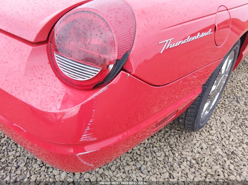FORD THUNDERBIRD 2003 VIN 1FAHP60A73Y102742