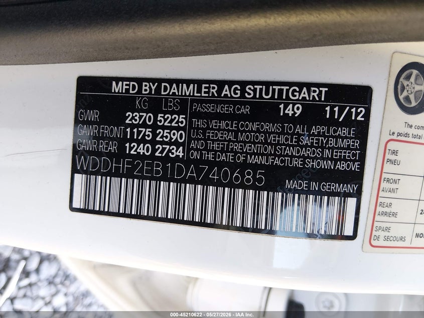 2013 MERCEDES-BENZ E 350 BLUETEC SEDAN 3.0L V-6 DI, DOHC, TURBO, 210HP