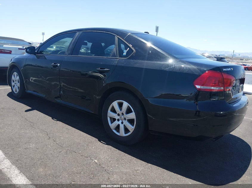 Vin: 1vwap7a37dc062157, lot: 45708421, volkswagen passat 2.5l s 20133