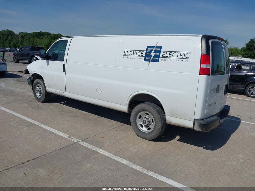 Vin: 1gtz7hfp4p1104159, lot: 45708561, gmc savana cargo rwd 3500 extended wheelbase work van 20233