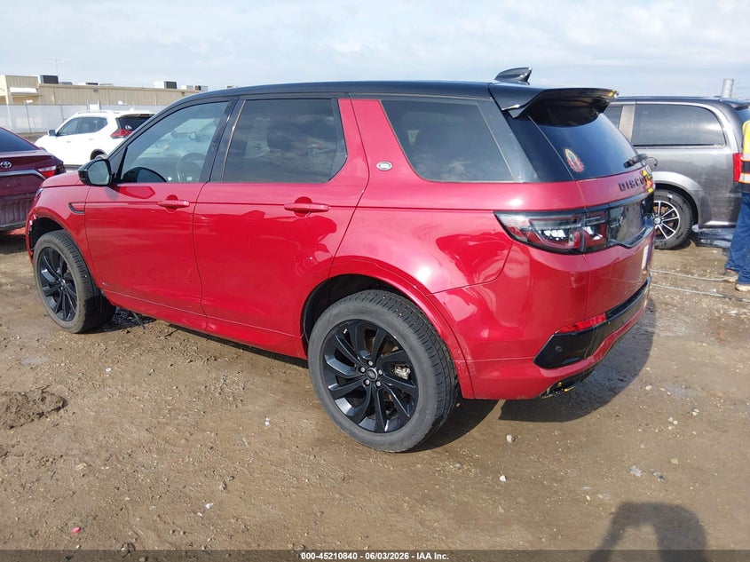 Vin: salcl2fx9lh849742, lot: 45708581, land rover discovery sport r-dynamic se 20203