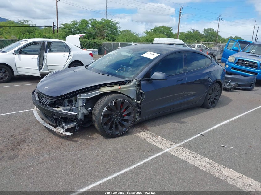 Vin: 5yj3e1ec2pf407899, lot: 45708601, tesla model 3 performance dual motor all-wheel drive 20232