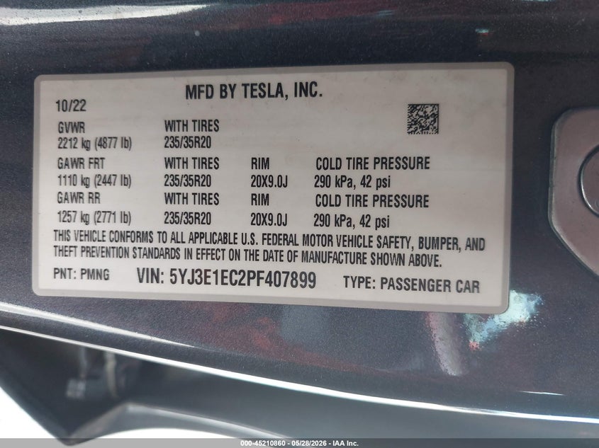 2023 TESLA MODEL 3 PERFORMANCE DUAL MOTOR ALL-WHEEL DRIVE · Фото 9