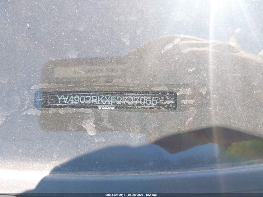 2015 Volvo Xc60 T6 VIN: YV4902RKXF2727065 Lot: 45210918