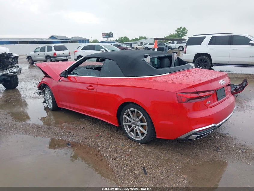Vin: wau5agf50rn009390, lot: 45708796, audi a5 cabriolet prestige 45 tfsi s line quattro s tronic 20243