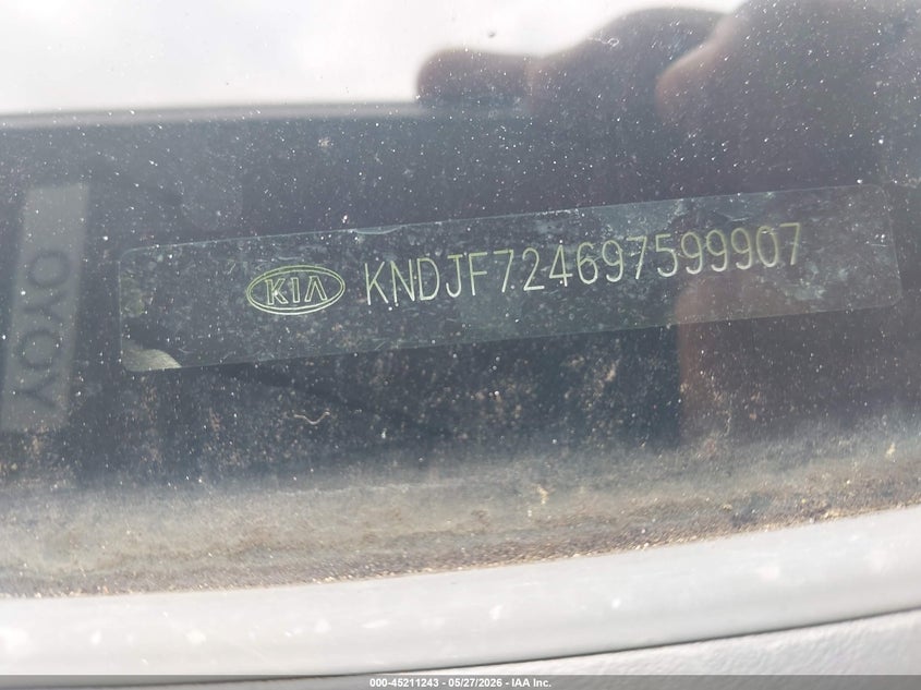 2009 Kia Sportage Lx VIN: KNDJF724697599907 Lot: 45211243