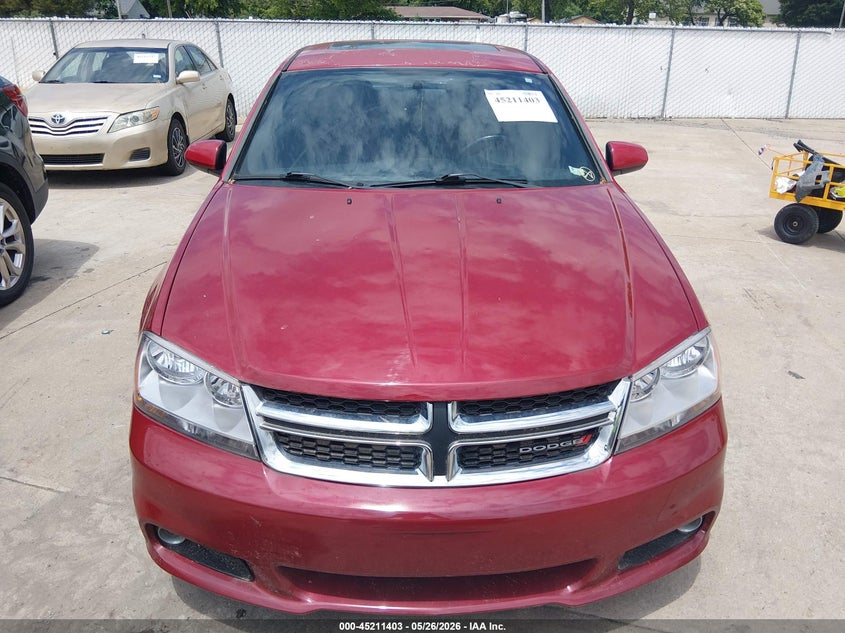 2011 Dodge Avenger 3.6 Mainstreet red Lot 111045211403 Vin 1B3BD1FGXBN524416