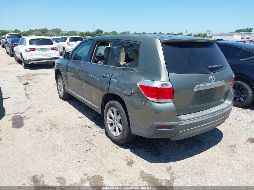 Vin: 5tdza3eh8bs013860, lot: 45709233, toyota highlander 20113