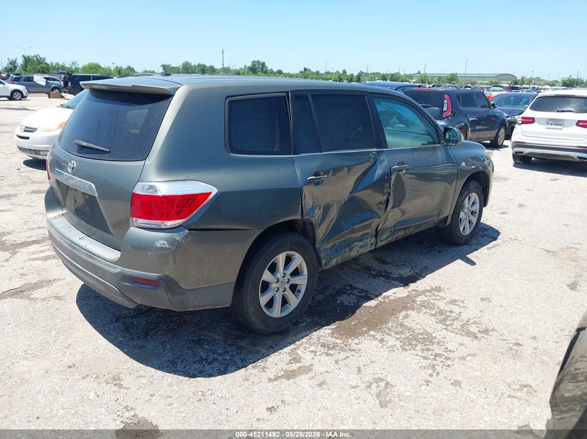 Vin: 5tdza3eh8bs013860, lot: 45709233, toyota highlander 20114