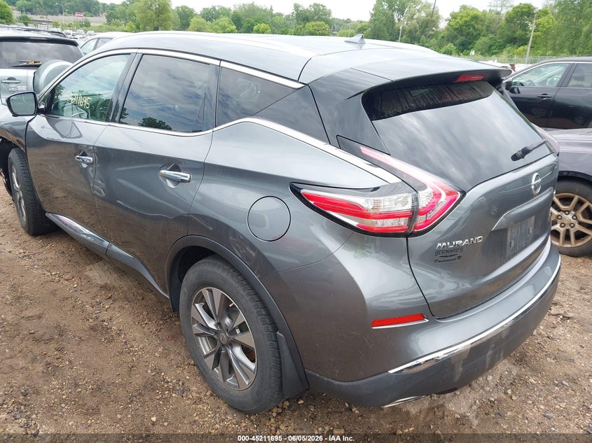 Vin: 5n1az2mh5fn204970, lot: 45709436, nissan murano sl 20153