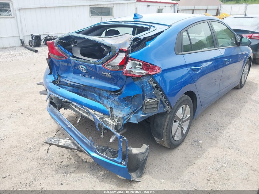 Vin: kmhc65lc3ju072833, lot: 45709797, hyundai ioniq hybrid blue 20184