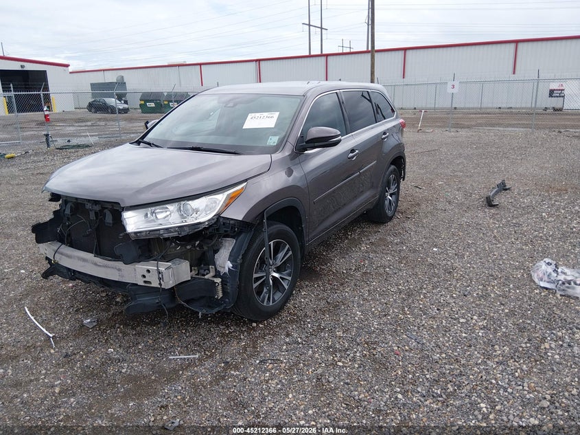 Vin: 5tdzzrfh2hs197910, lot: 45710107, toyota highlander le plus 20172