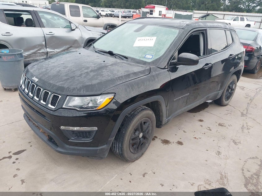 Vin: 3c4njcab6jt438823, lot: 45710276, jeep compass sport fwd 20182