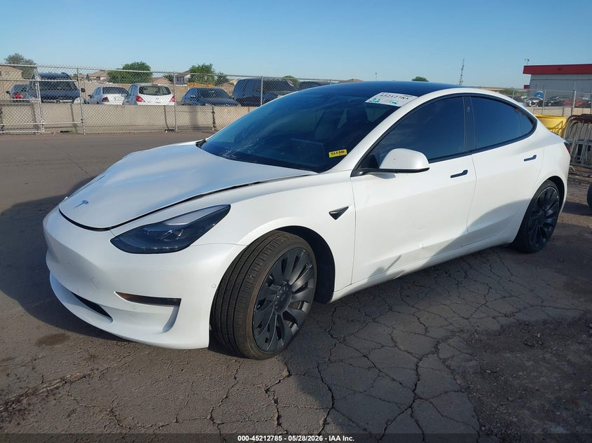 Vin: 5yj3e1ec1nf204158, lot: 45710526, tesla model 3 performance dual motor all-wheel drive 20222