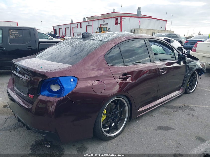 Vin: jf1va2s62m9820538, lot: 45710562, subaru wrx sti 20214