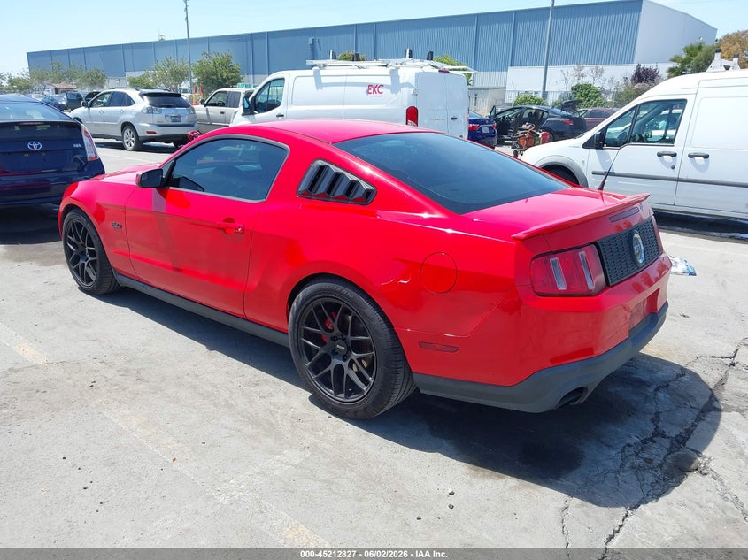 2012 Ford Mustang 5.0 Gt Red Lot 111045212827 Vin 1ZVBP8CF3C5261288