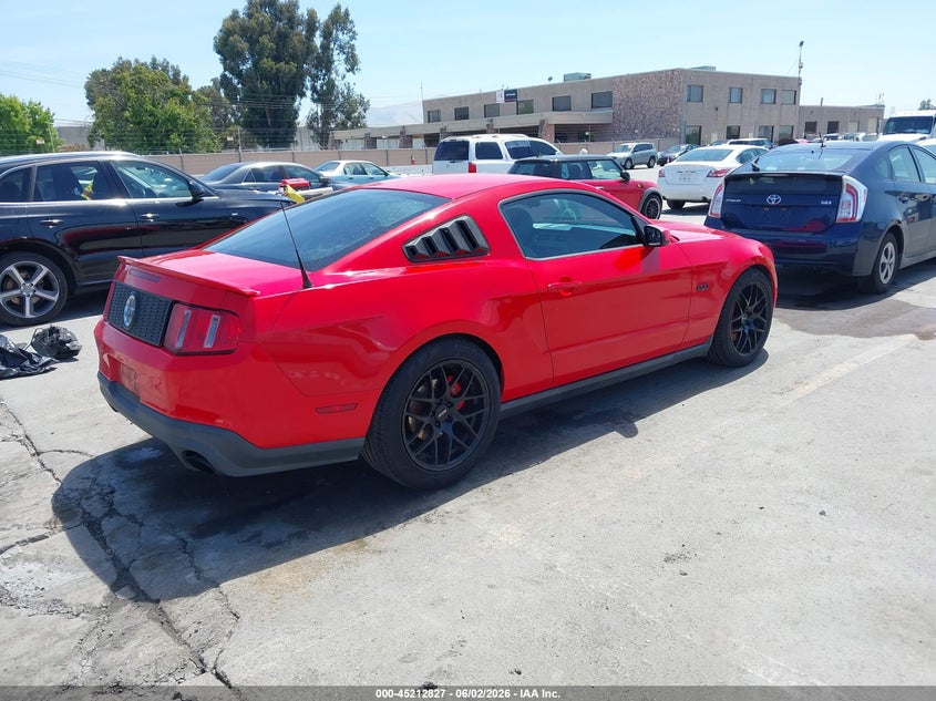 2012 Ford Mustang 5.0 Gt Red Lot 111045212827 Vin 1ZVBP8CF3C5261288