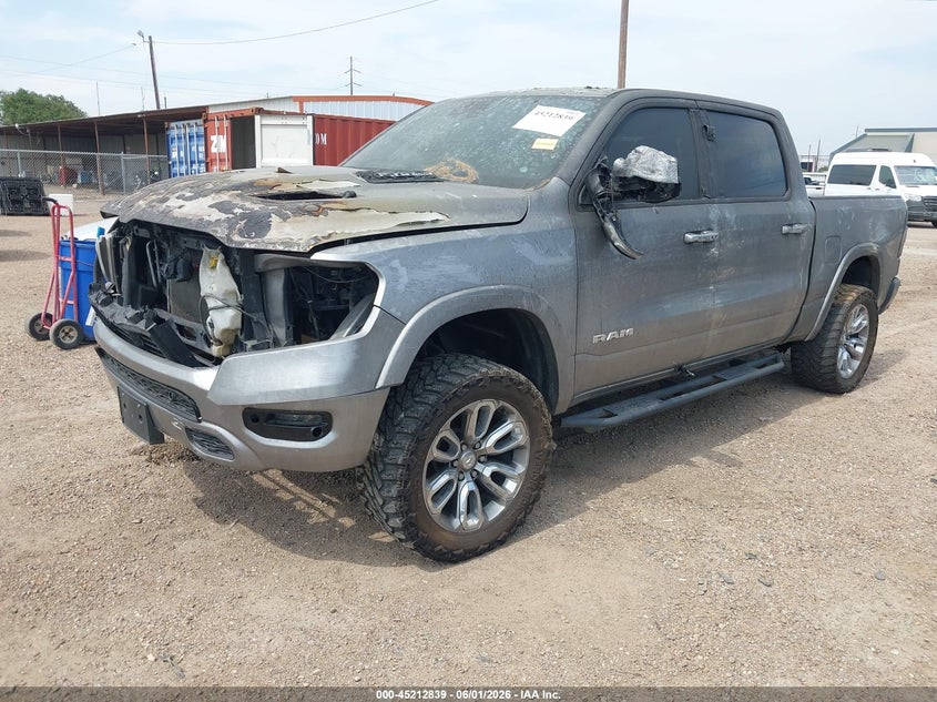 Vin: 1c6srfjtxkn612522, lot: 45710581, ram 1500 laramie  4x4 5'7 box 20192
