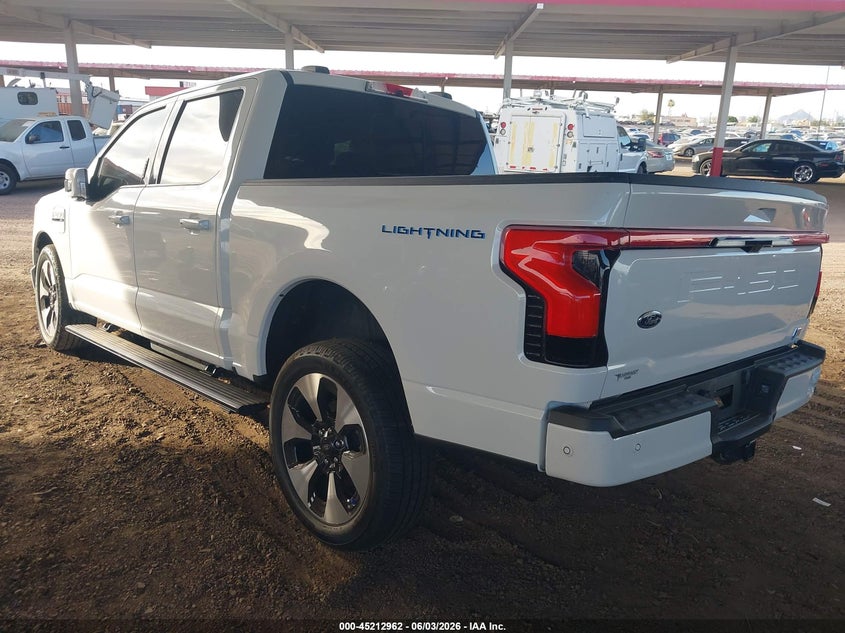 Vin: 1ft6w1ev7pwg26039, lot: 45710703, ford f-150 lightning platinum 20233