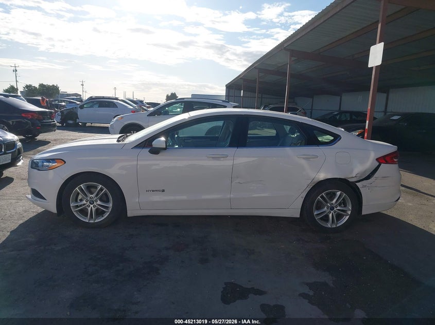 VIN 3FA6P0LU3JR168095 2018 FORD FUSION HYBRID SE
