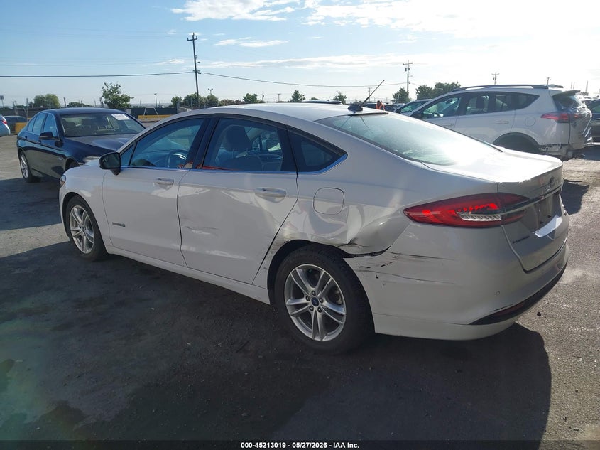 VIN 3FA6P0LU3JR168095 2018 FORD FUSION HYBRID SE