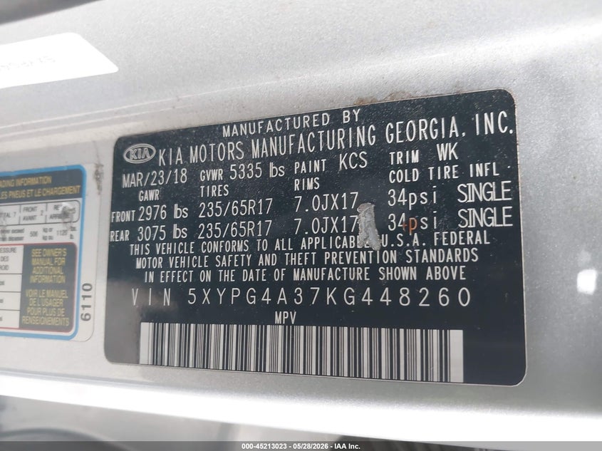 2019 KIA SORENTO 2.4L LX — Фото 9