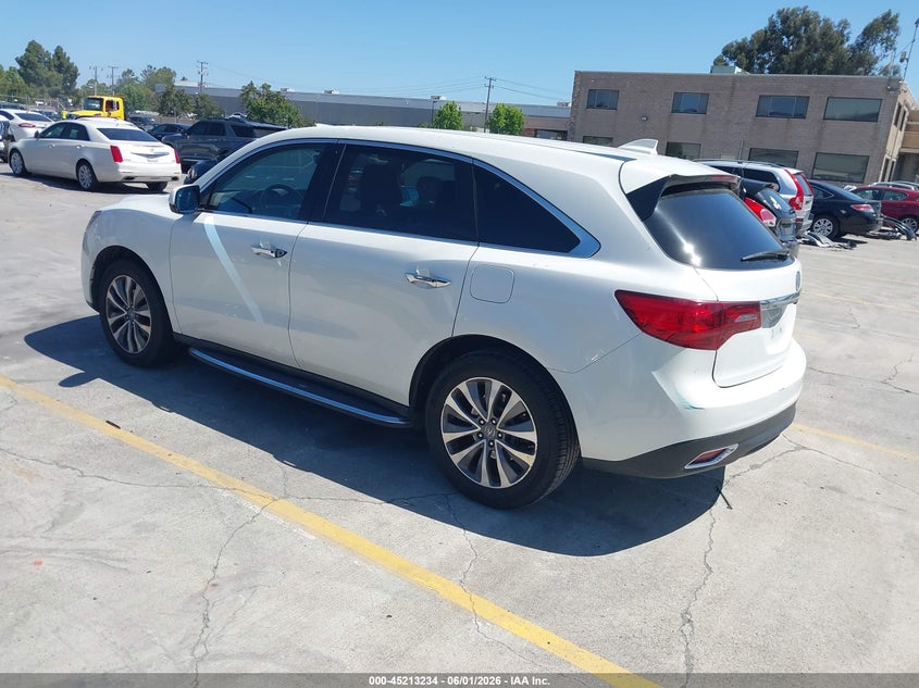 Vin: 5fryd3h47gb002693, lot: 45710975, acura mdx technology   acurawatch plus packages/technology package 20163