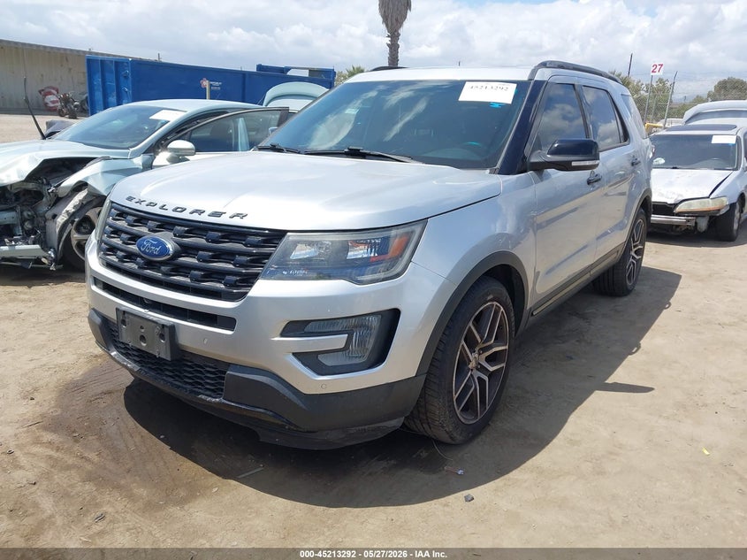 Vin: 1fm5k8gt2hga12017, lot: 45711033, ford explorer sport 20172
